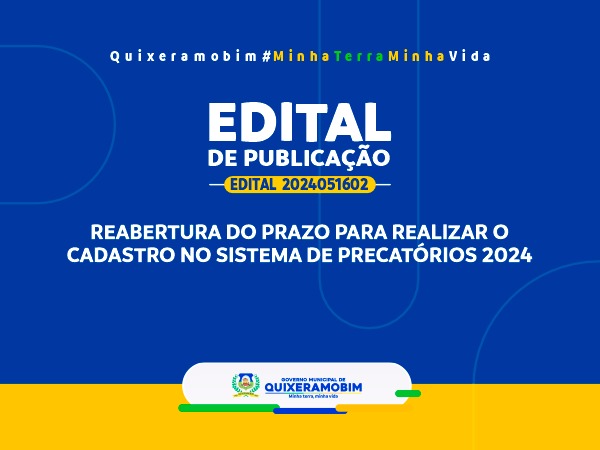 EDITAL DE PUBLICAÇÃO DE Nº 2024051602