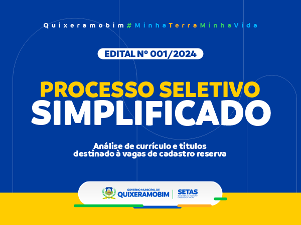 Edital de Processo Seletivo Nº 001/2024 da Secretaria do Trabalho e Assistência Social