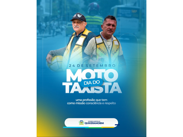 Dia 24 de Setembro: Dia Nacional do Mototaxista
